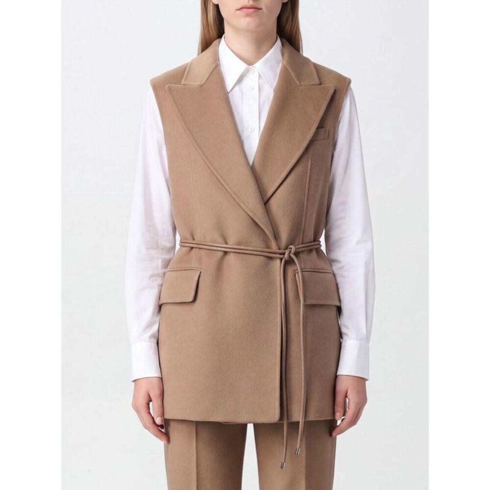 Sportmax Women Sportmax Belted Pure Virgin Wool Robe Vest